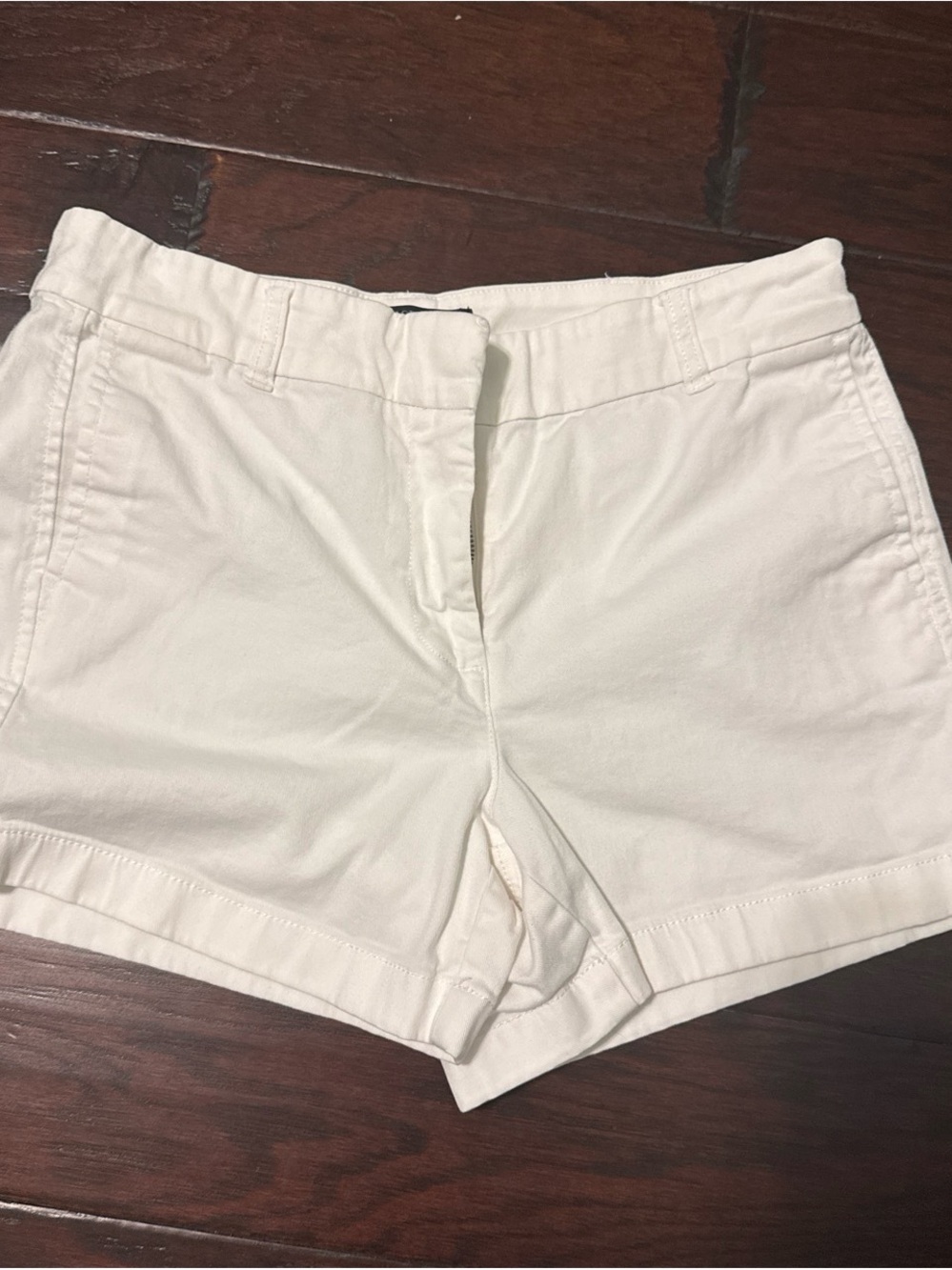 J. Crew Women's White Cotton Bermuda Shorts